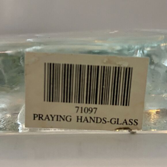 Praying Hands Art Glass Sculpture Paperweight Bookend Figure Statue Home Décor - Picture 6 of 7